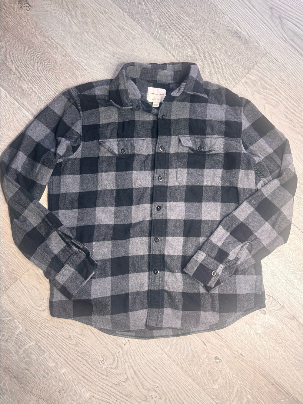 Men's American Eagle Buffalo Plaid Flannel Shirt